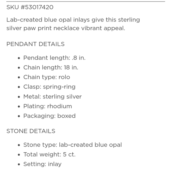 Opal Paw Necklace + Earrings Silver Set - Picture 11 of 12